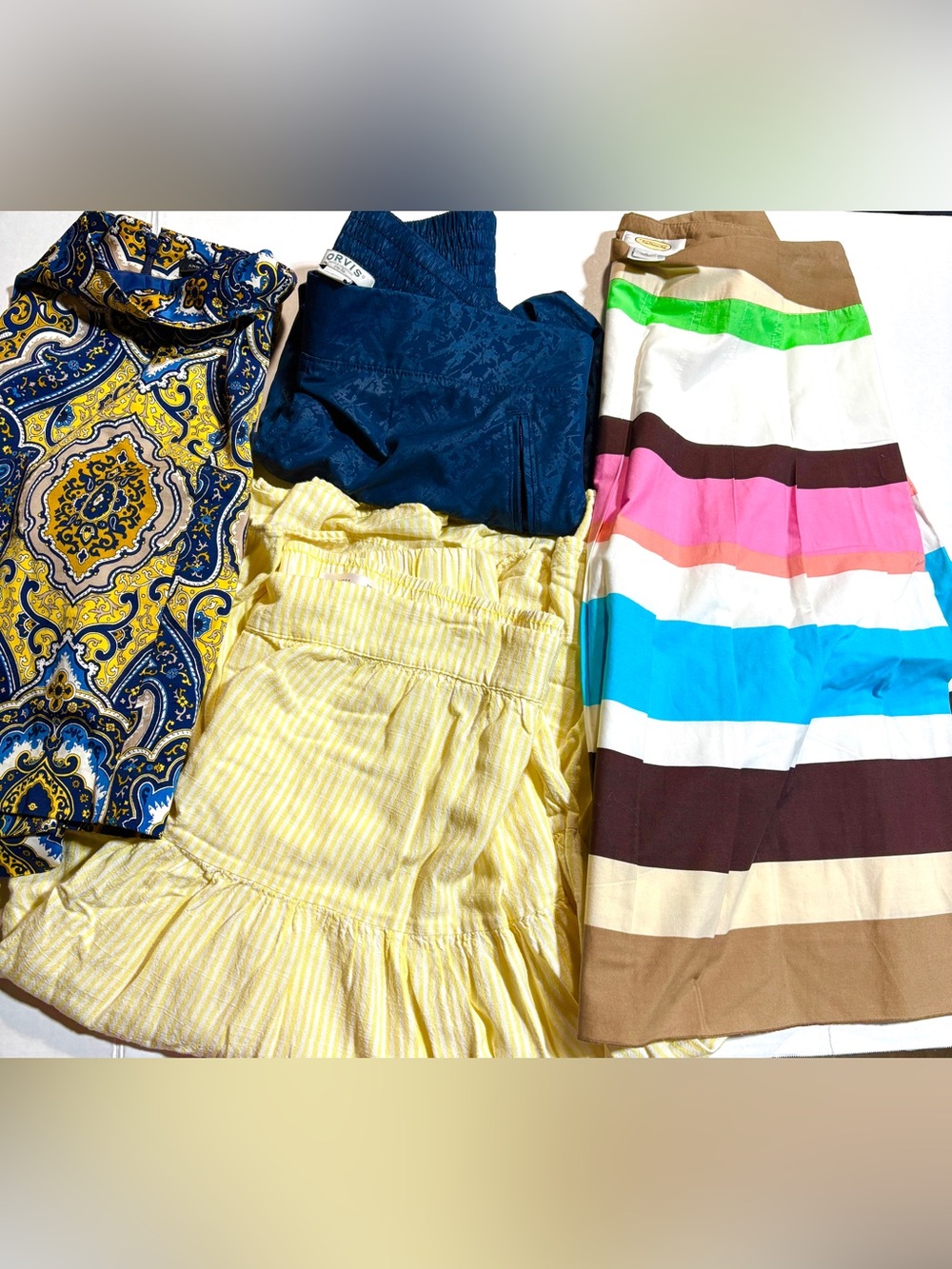 4 Pc Women’s Reseller Lot Skirts Skorts Ann Taylor Talbots Orvis LC S-XXL